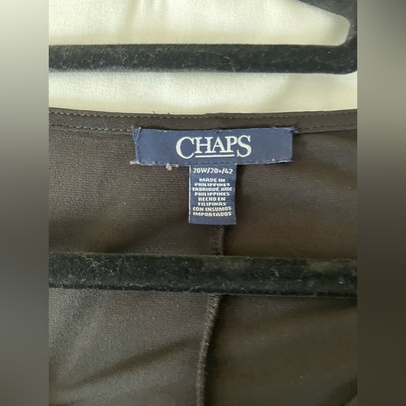 Chaps black long sleeve faux wrap dress size 20 - Picture 3 of 6